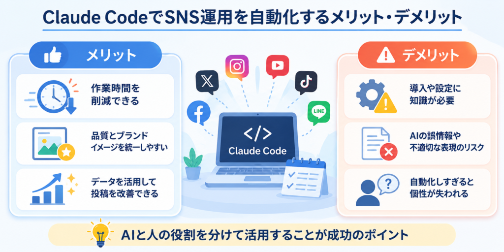 Claude CodeでSNS運用を自動化するメリット・デメリット
