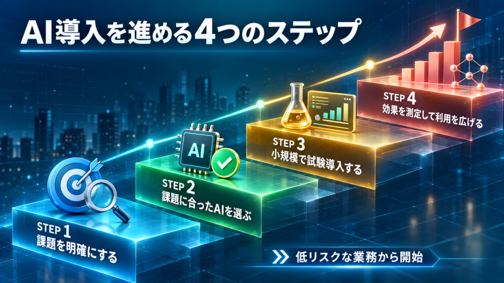AI導入を進める4つのステップ