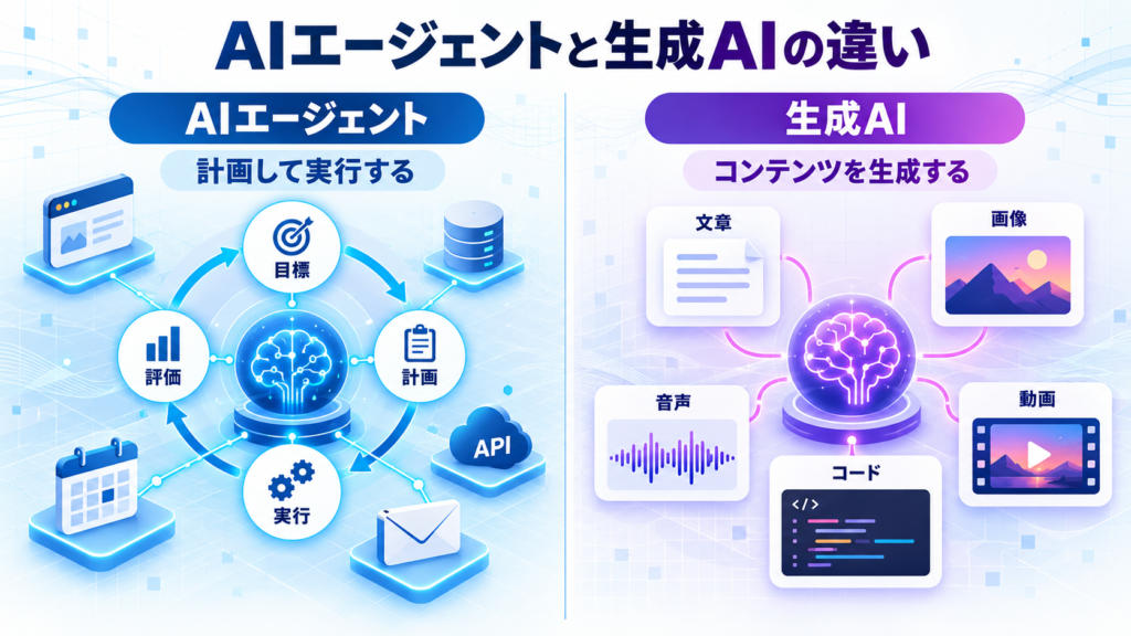 AIエージェントと生成AIの違いとは？