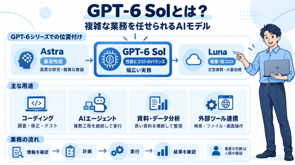 GPT-6 Solとは？複雑な業務を任せられるAIモデル