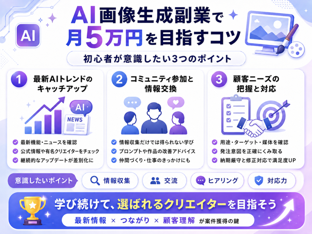 AI画像生成の副業で成功するための秘訣