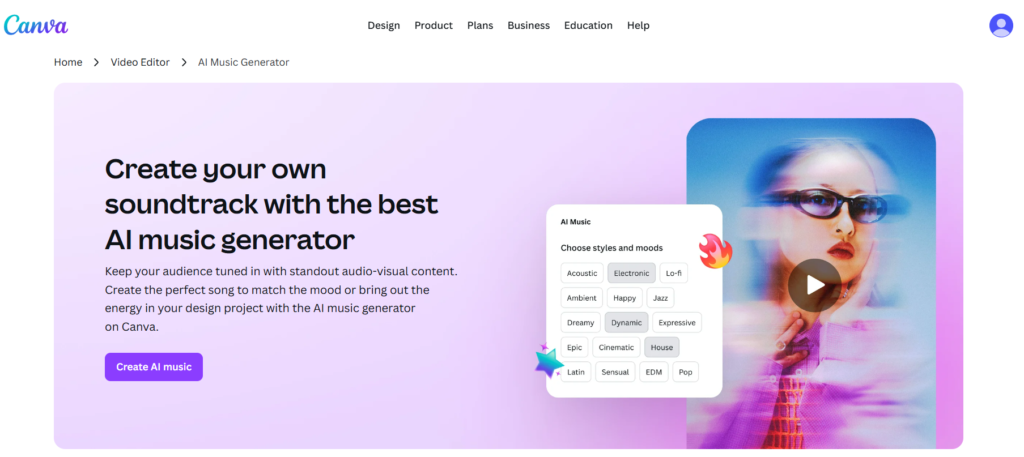Canva AI Music
