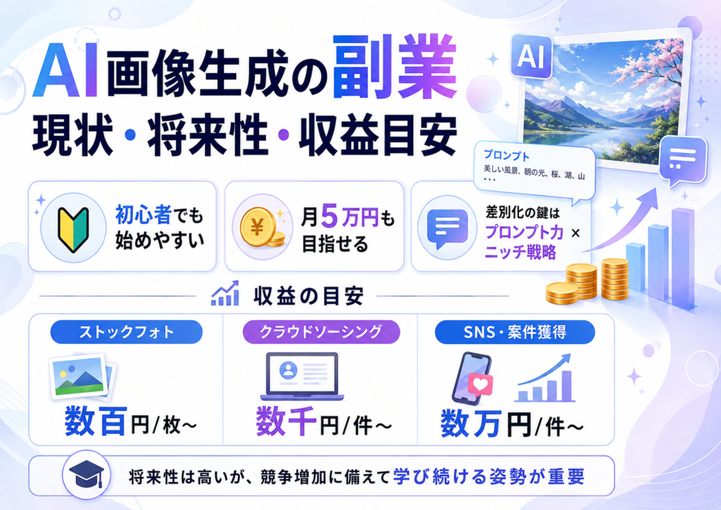 AI画像生成の副業は本当に稼げる？