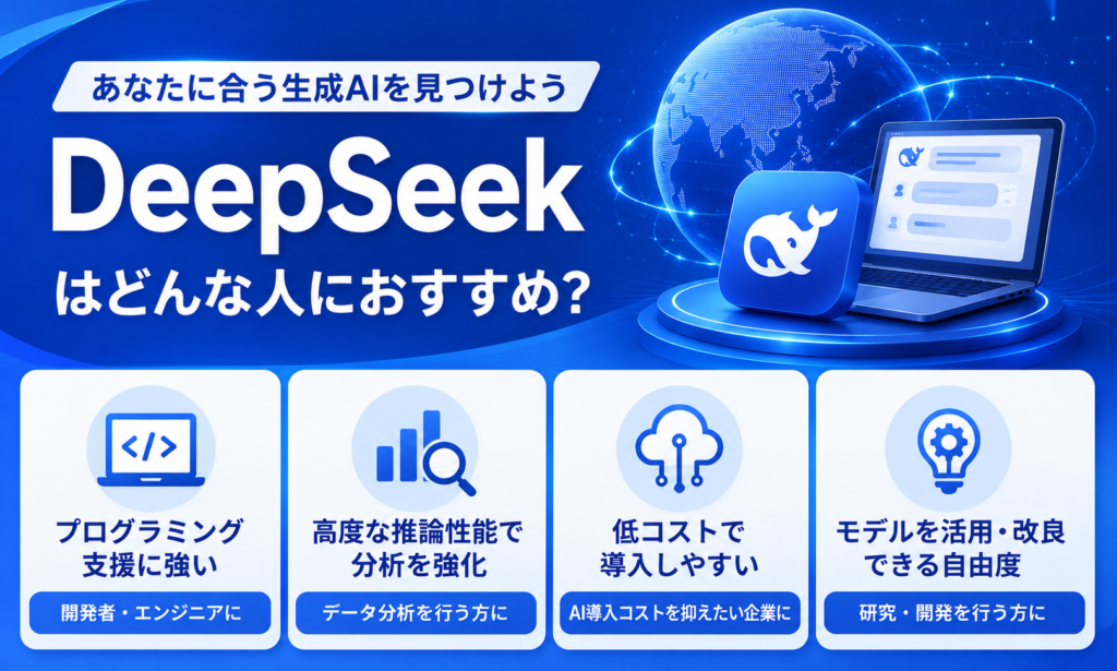 DeepSeekどんな人におすすめと書かれた画像