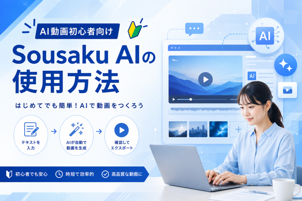 Sousaku AIの使用方法と書かれた画像