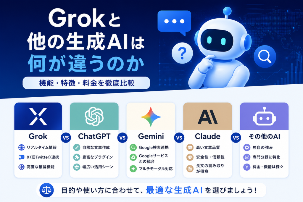 Grokと他の生成AIの画像