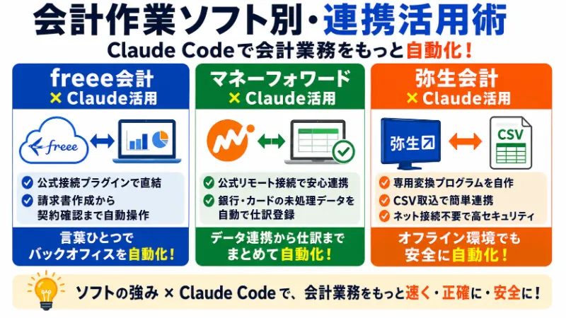 会計作業ソフト別・連携活用術
