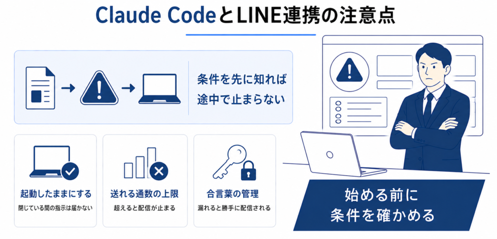 Claude CodeとLINEを連携するときに知っておくべき注意点