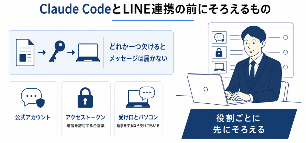 Claude CodeとLINEをつなぐ前にそろえる3つのもの