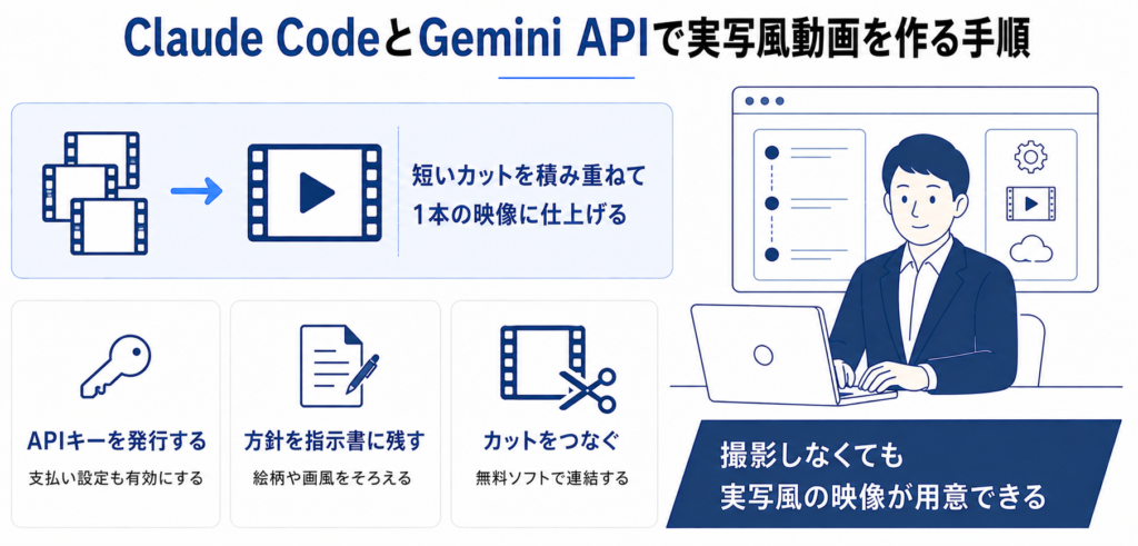 Claude CodeからGemini APIで実写風の動画を生成する手順