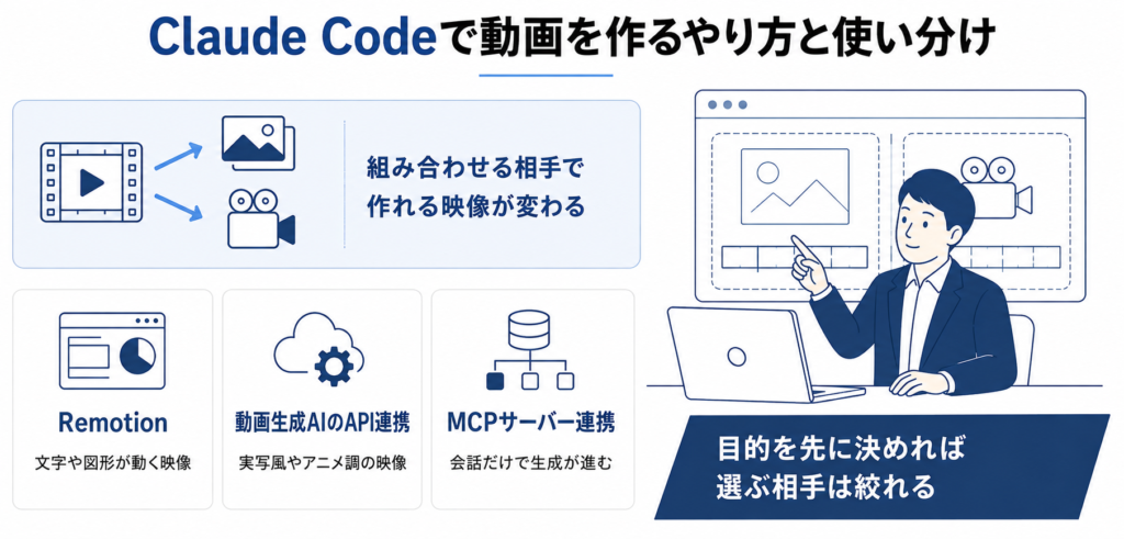 Claude Codeで動画を作る3つのやり方と使い分け