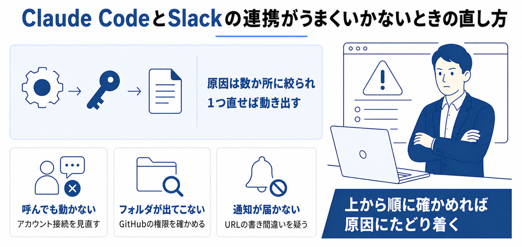 Claude CodeとSlackの連携がうまくいかないときの直し方