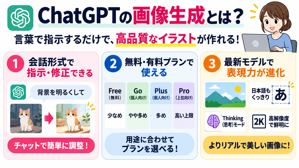 ChatGPTの画像生成とは？イラスト作成に選ばれる理由と基礎知識
