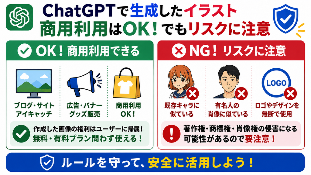 ChatGPTで生成したイラストの商用利用と著作権リスク