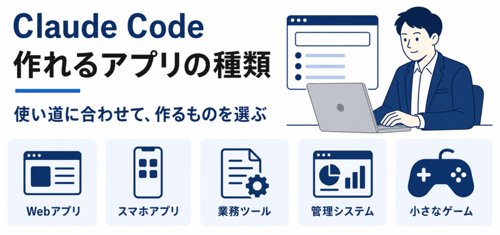 Claude Codeの開発で作れるアプリの種類