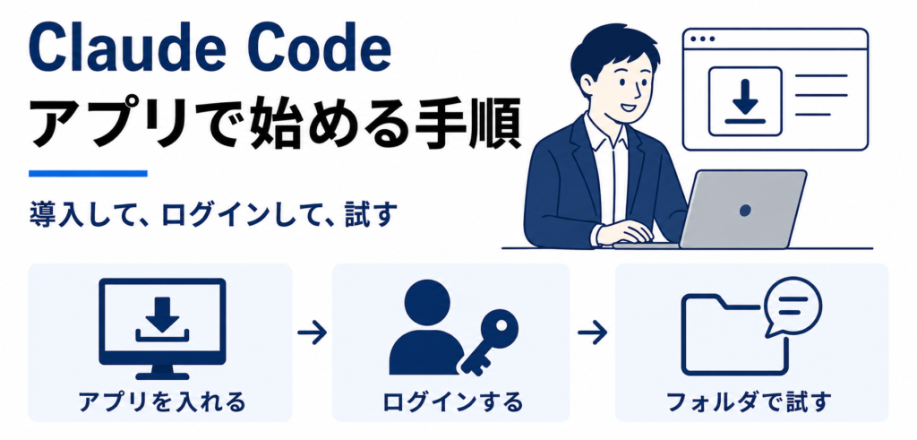 デスクトップアプリでClaude Codeを始める手順