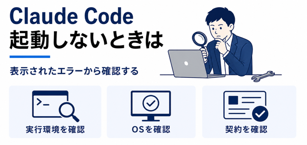 Claude Codeが起動しないときの対処法