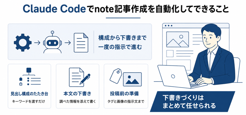 Claude Codeでnote記事の作成を自動化してできること